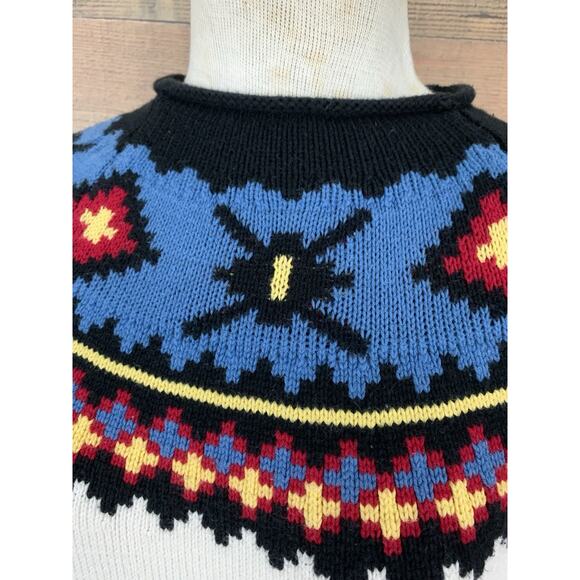 Chaps Ralph Lauren Western Southwestern Cotton Blend Rolled Neck Sweater XL - Picture 5 of 6